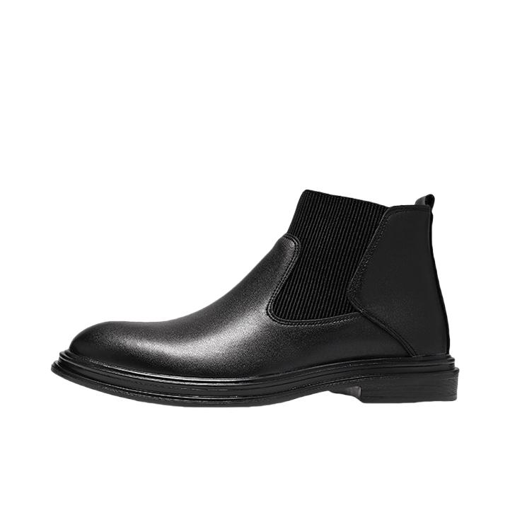 推荐商品：GZZ 复古 英伦风 短筒 低跟 切尔西靴 G7511-RZYD 黑色