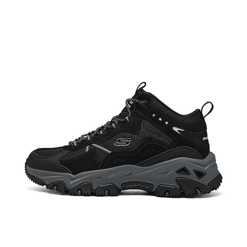 推荐商品：Skechers/斯凯奇 云屿 回弹 缓震支撑 抓地 增高厚底 慢跑鞋 户外休闲鞋 237422 女款/黑色/炭灰色