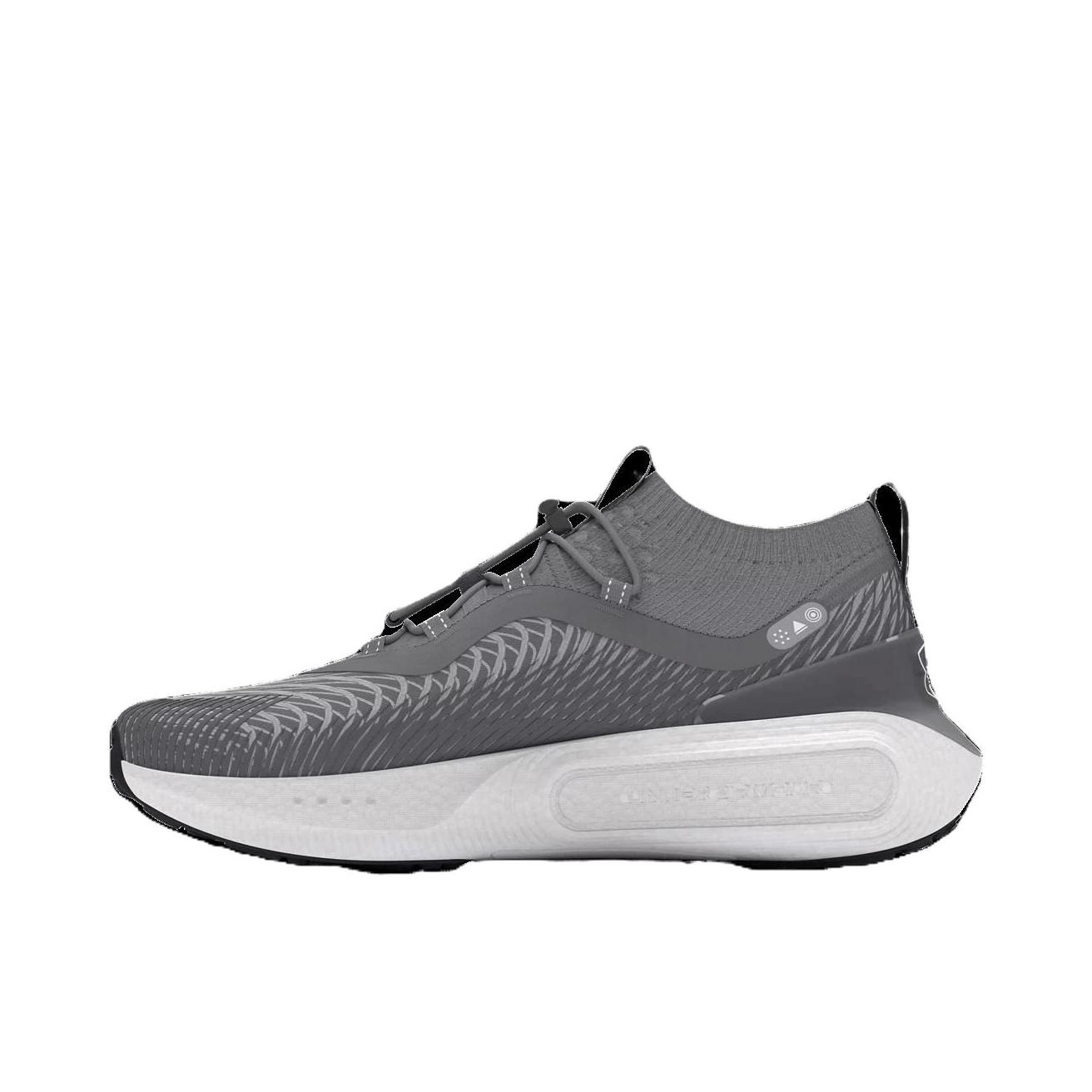 推荐商品：Under Armour/安德玛 Phantom 4 防滑防水 缓震 中帮抽绳 圆头 包裹性 跑步 运动休闲鞋 灰色