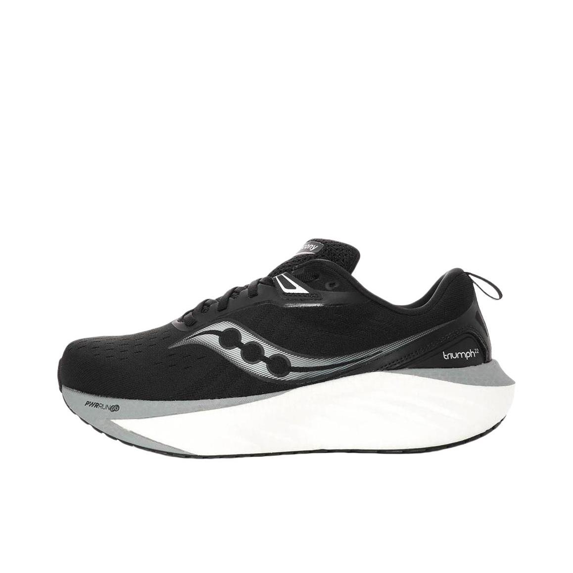推荐商品：【彭于晏同款】Saucony/索康尼 Triumph 胜利 22 缓震 防滑耐磨 长跑训练 回弹 慢跑 跑鞋 黑色/白色