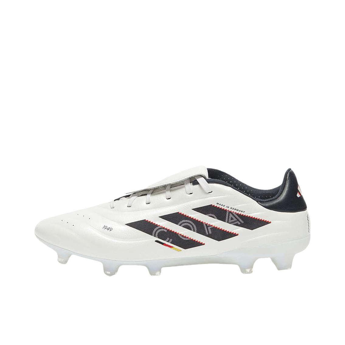 推荐商品：adidas Copa Pure 2 Elite KT FG 中端 胶质长钉 硬天然草场 系带款防滑耐磨 足球鞋 白色/黑色