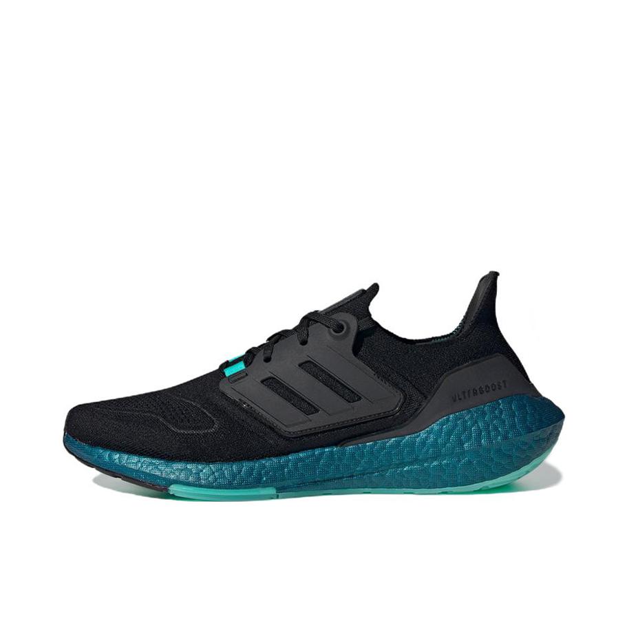 推荐商品：adidas Ultra Boost 22 经典UB 跑鞋 爆米花防滑耐磨缓震回弹织物休闲随心畅跑抗扭转 黑色/绿色