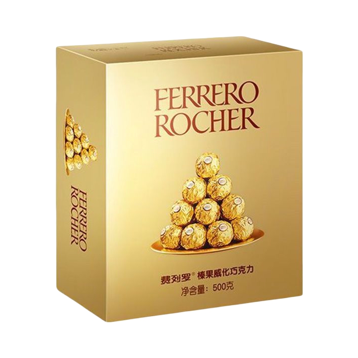推荐商品：FERRERO ROCHER/费列罗 金莎系列 500g 榛果威化金球巧克力 礼盒装 结婚