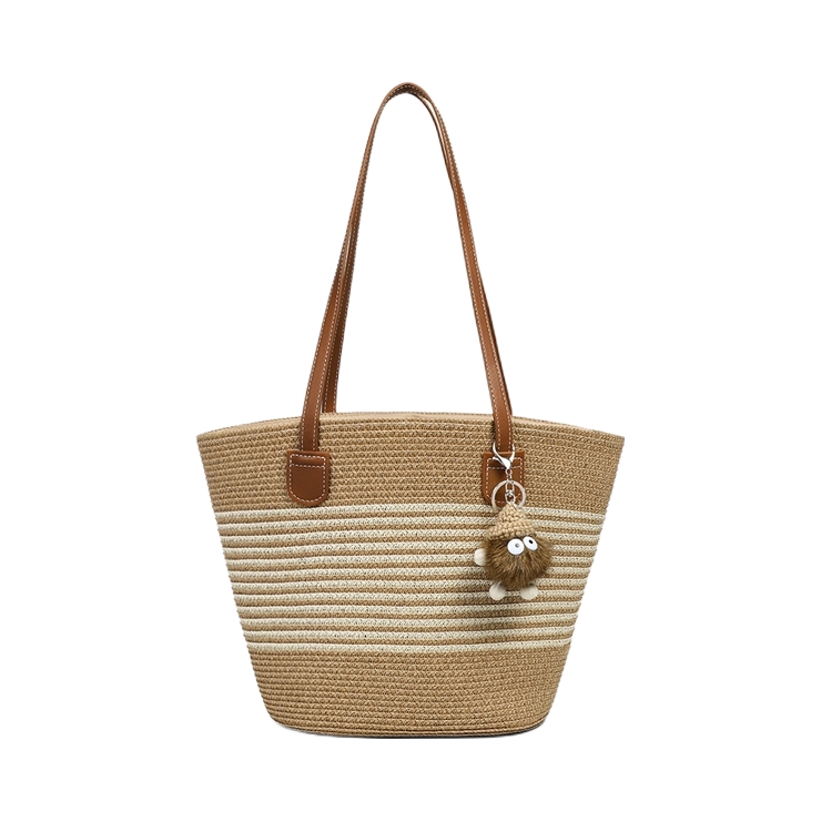 推荐商品：caibukaier 2024新款编织草编包托特包手提包单肩包