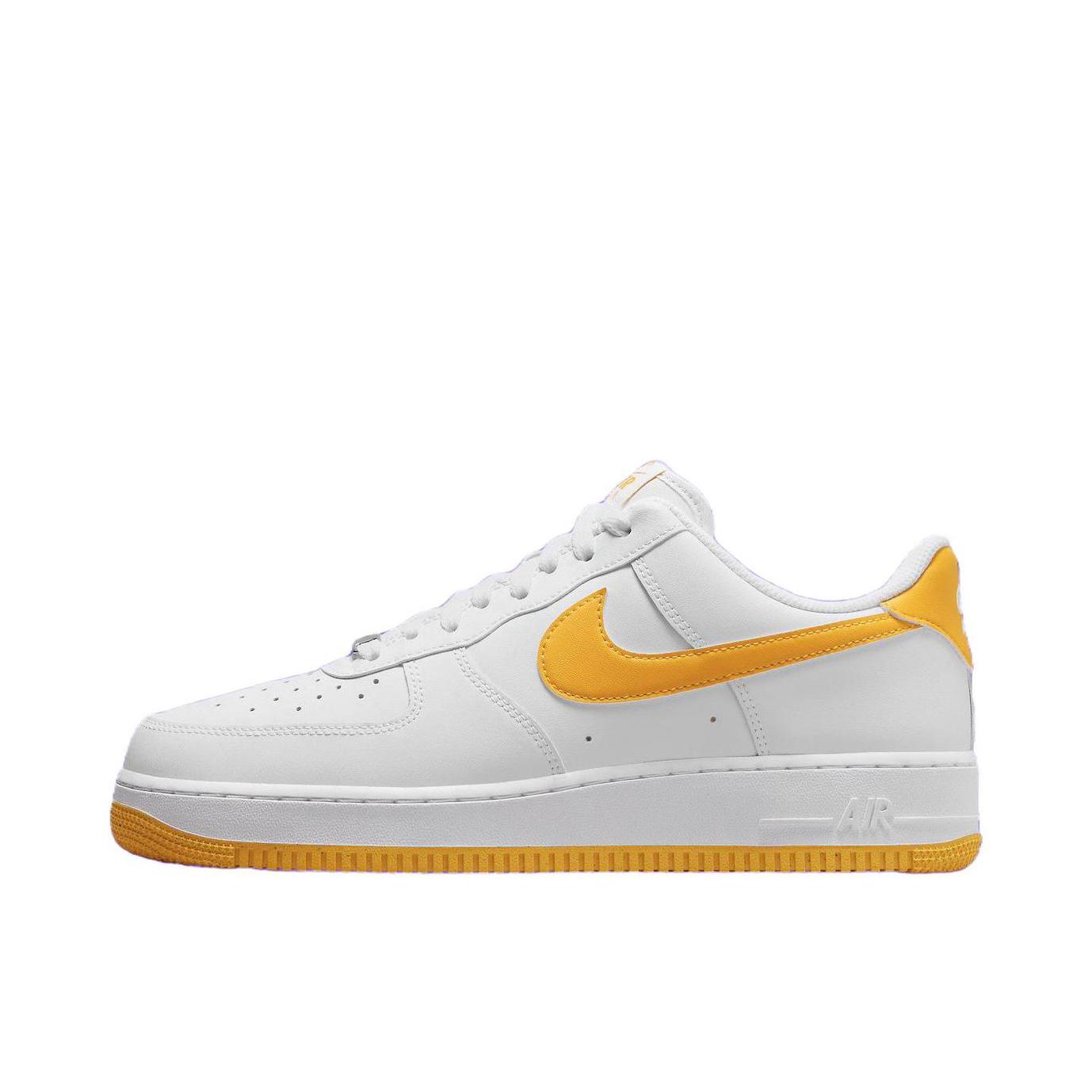 Nike Air Force 1 空军一号 板鞋 轻便舒适百搭耐磨防滑复古 黄色/白色