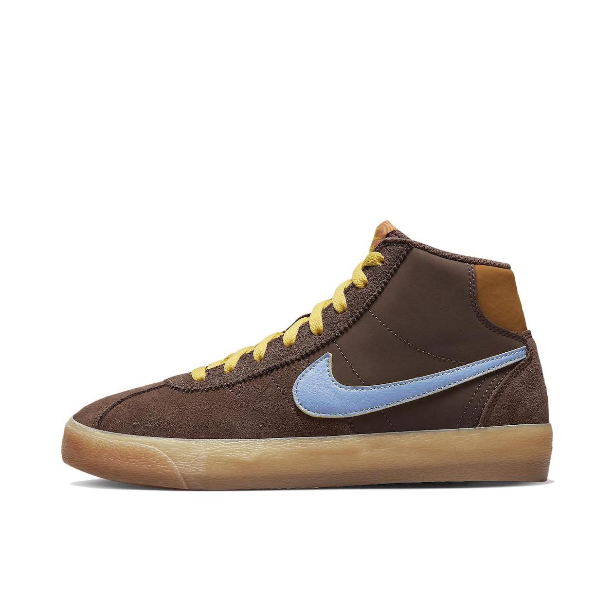 推荐商品：Nike SB Bruin 防滑耐磨 舒适百搭 轻便透气 复古 简约 休闲 板鞋 Why So Sad?联名/棕色/蓝色