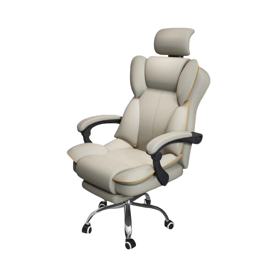 推荐商品：奥伦福特 家用办公久坐舒适皮革靠背人体工学椅