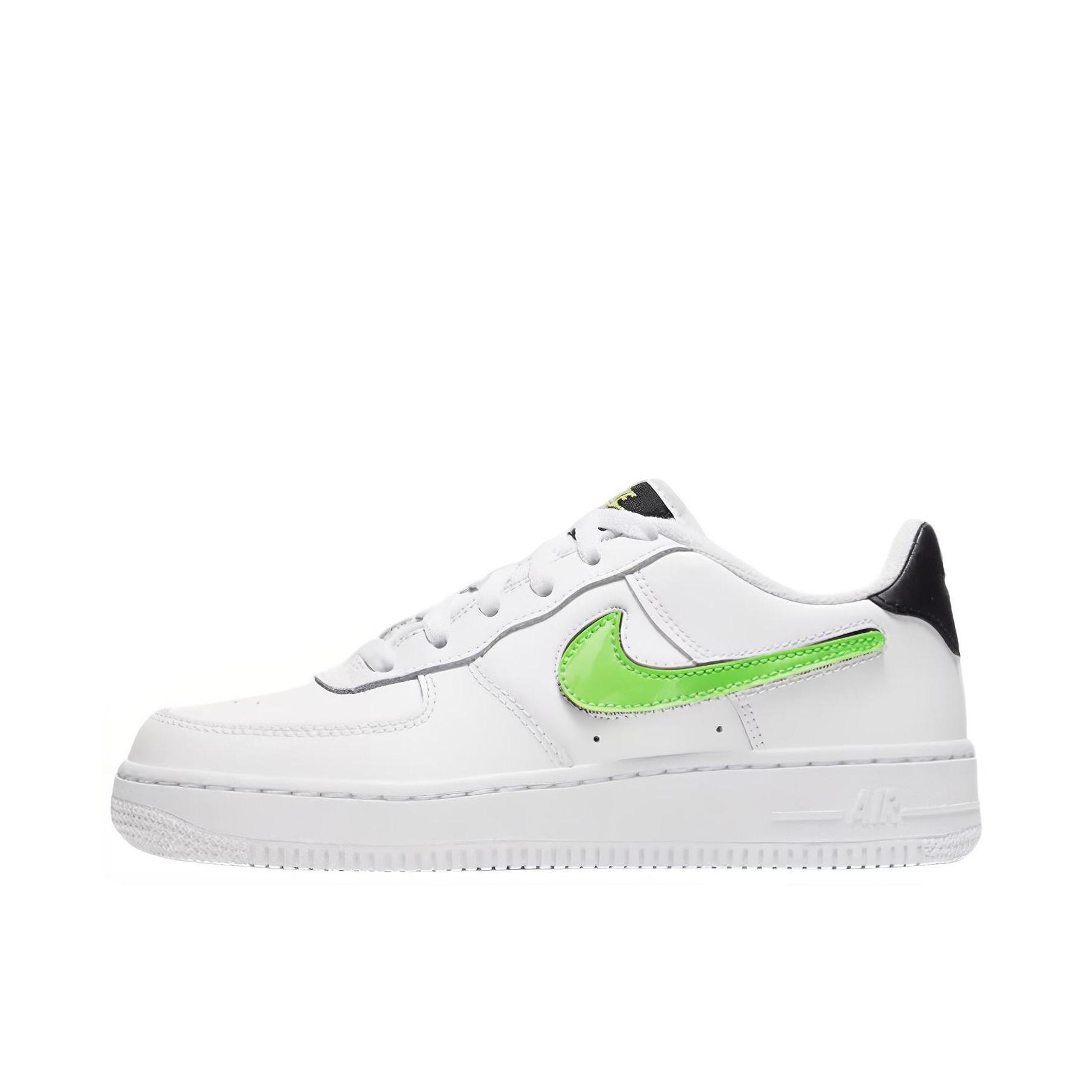 推荐商品：Nike Air Force 1 空军一号 板鞋 轻便舒适百搭耐磨防滑复古 Green Strike 低帮/GS/白绿/换钩