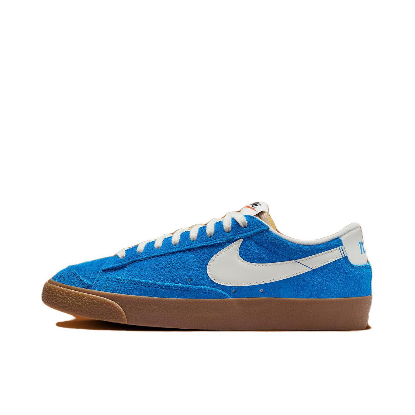 推荐商品：Nike SB Blazer Zoom 滑板鞋 板鞋 拼接时尚复古防滑耐磨透气运动休闲舒适百搭 白色/蓝色/棕色