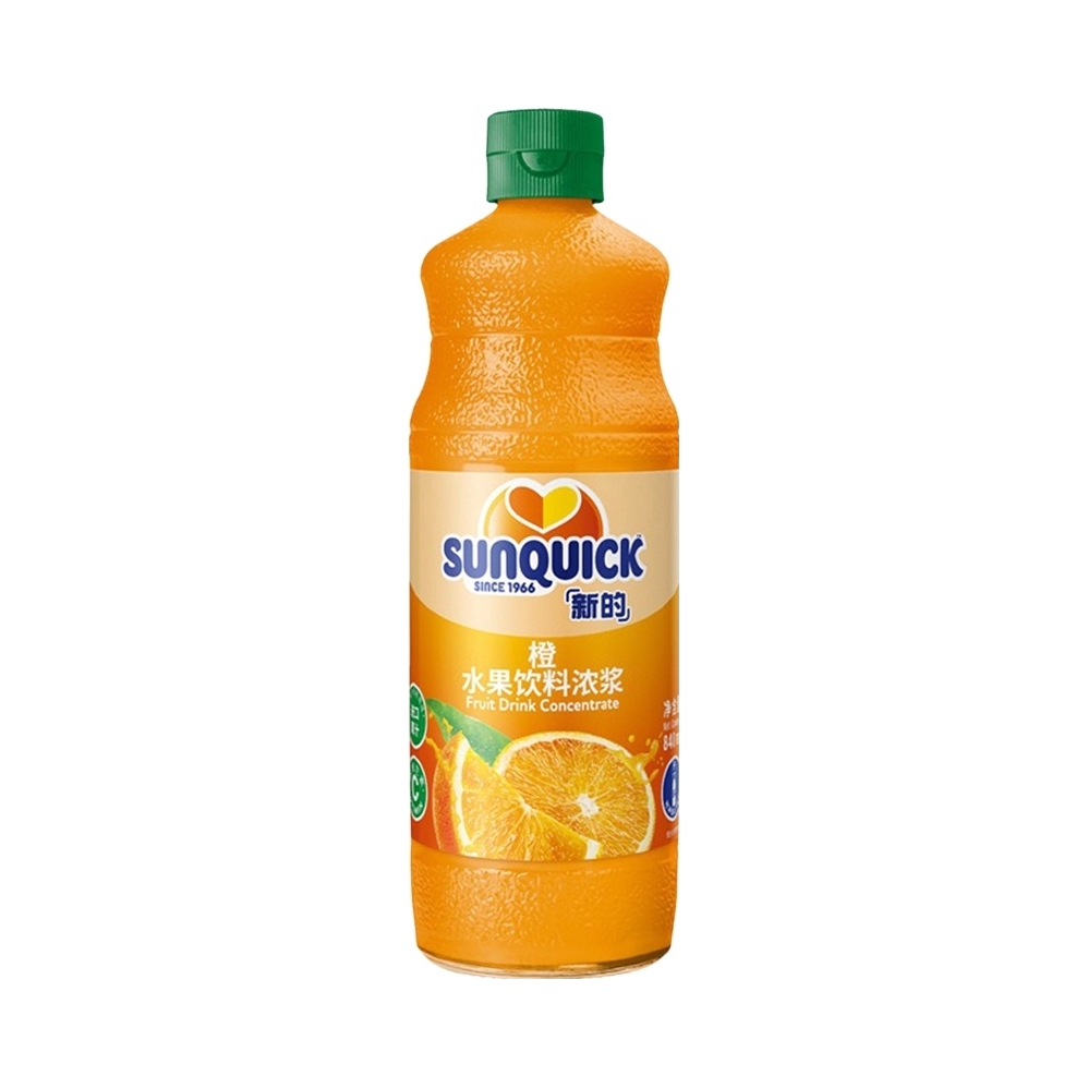 推荐商品：Sunquic/新的 浓缩果汁 840ML 瓶装 奶茶店冲调水果茶果味冲饮商用鸡尾酒 浓浆 橙汁