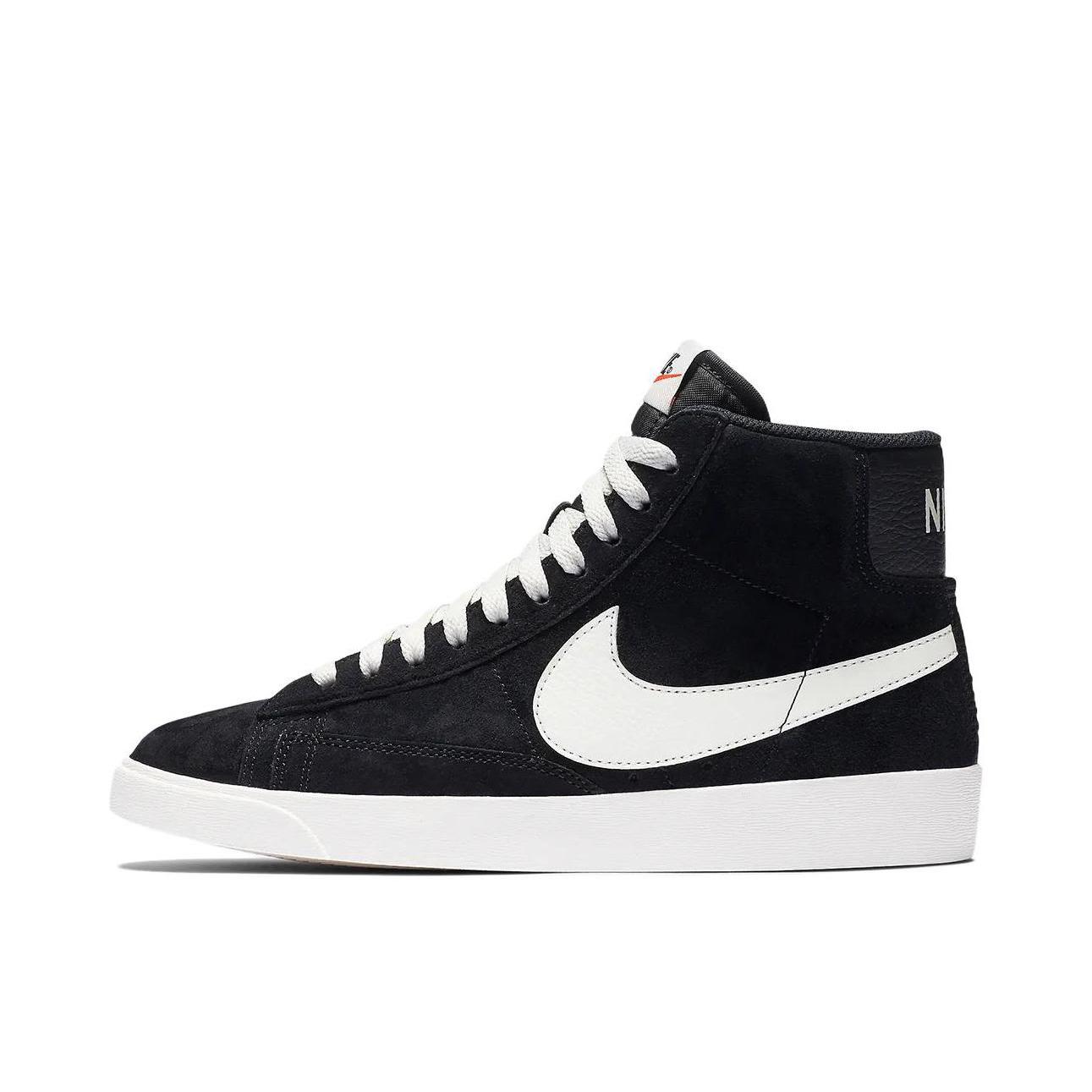 推荐商品：Nike Blazer 板鞋 经典复古防滑舒适百搭 Vintage Black 黑白翻毛皮