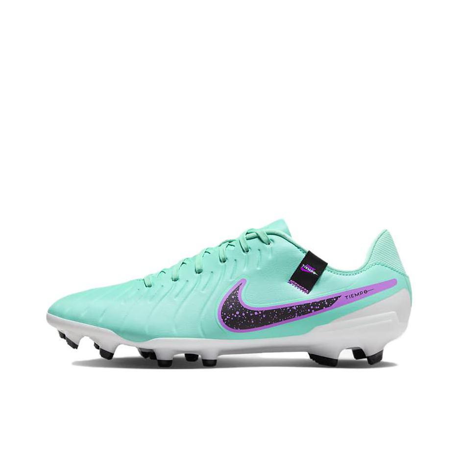推荐商品：Nike Tiempo Legend 10 CLUB FG/MG 低端 胶质混钉 人造草坪 圆头 足球鞋 浅蓝色
