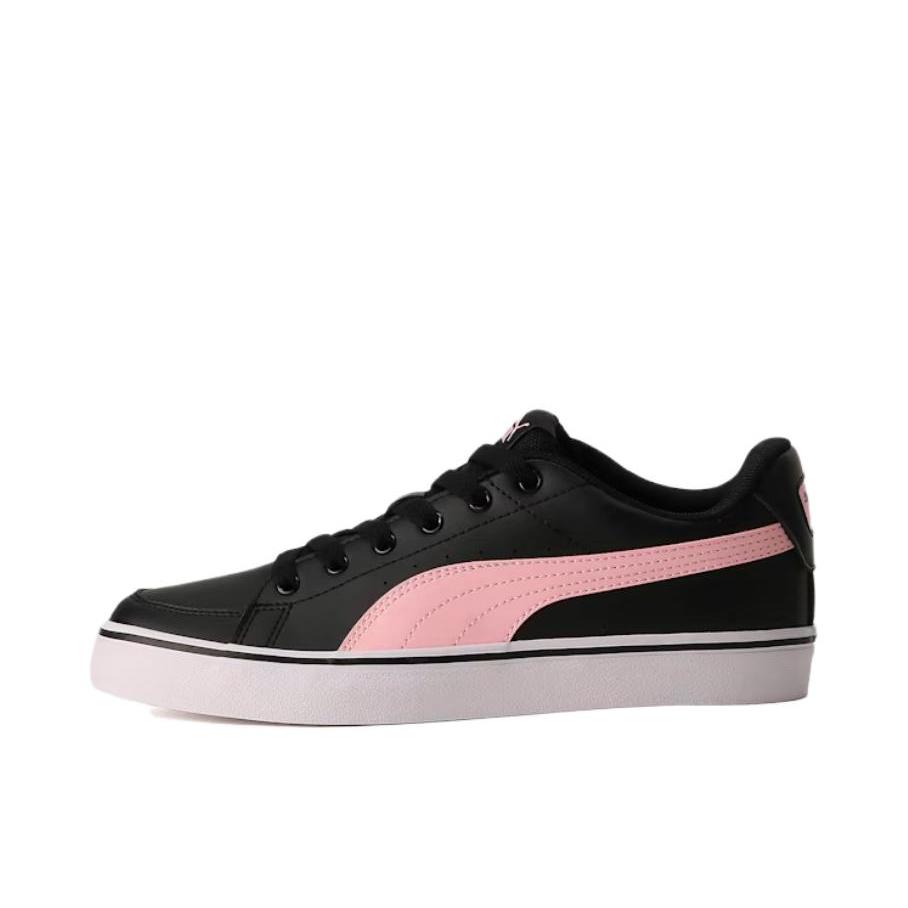 推荐商品：Puma/彪马 V Court 板鞋 防滑耐磨轻便低帮舒适百搭 黑色/粉色 