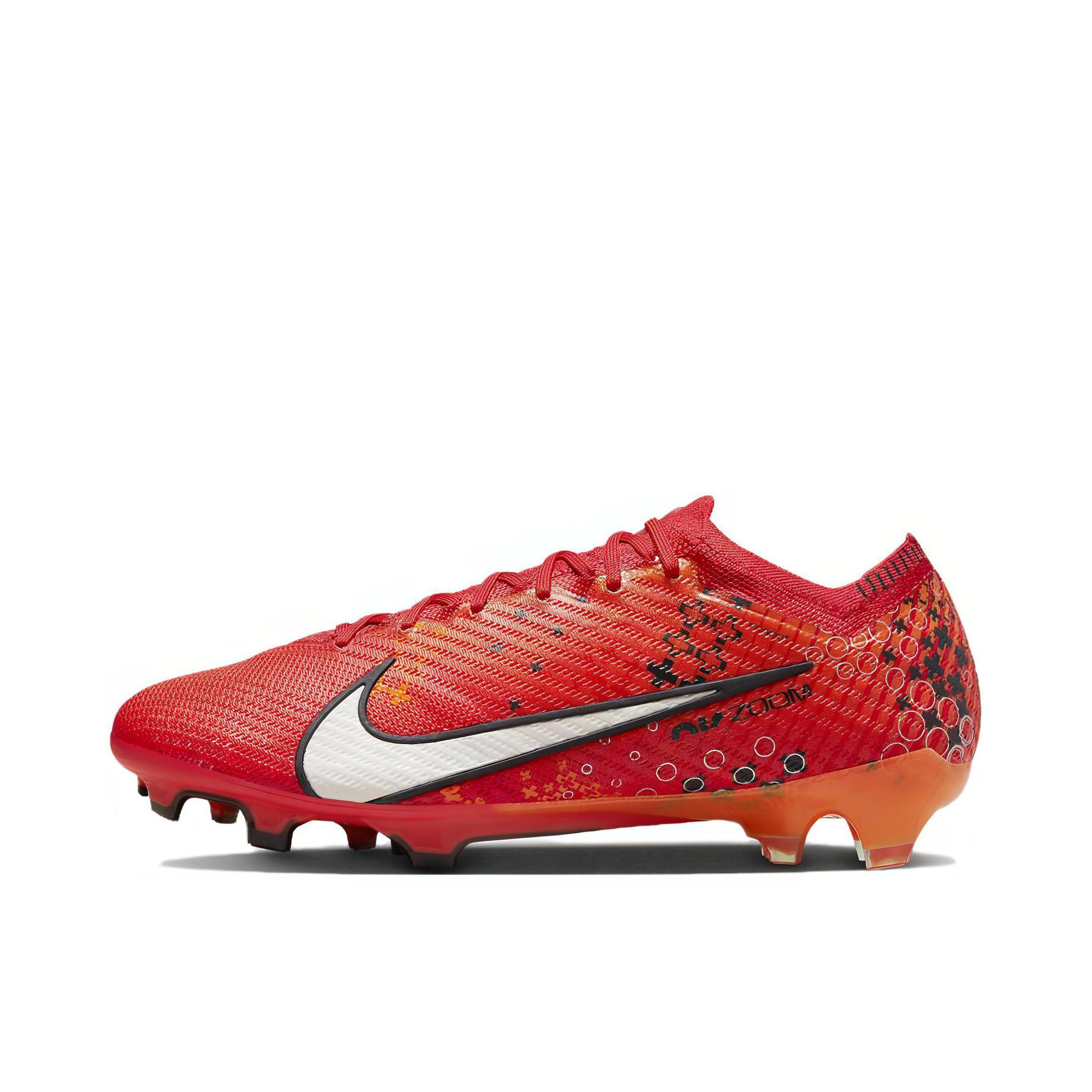 推荐商品：Nike Mercurial Vapor 15 Elite Pro AG 超顶级 胶质短钉 人造草地 防滑耐磨 足球鞋 浅深红/淡象牙白/亮橘