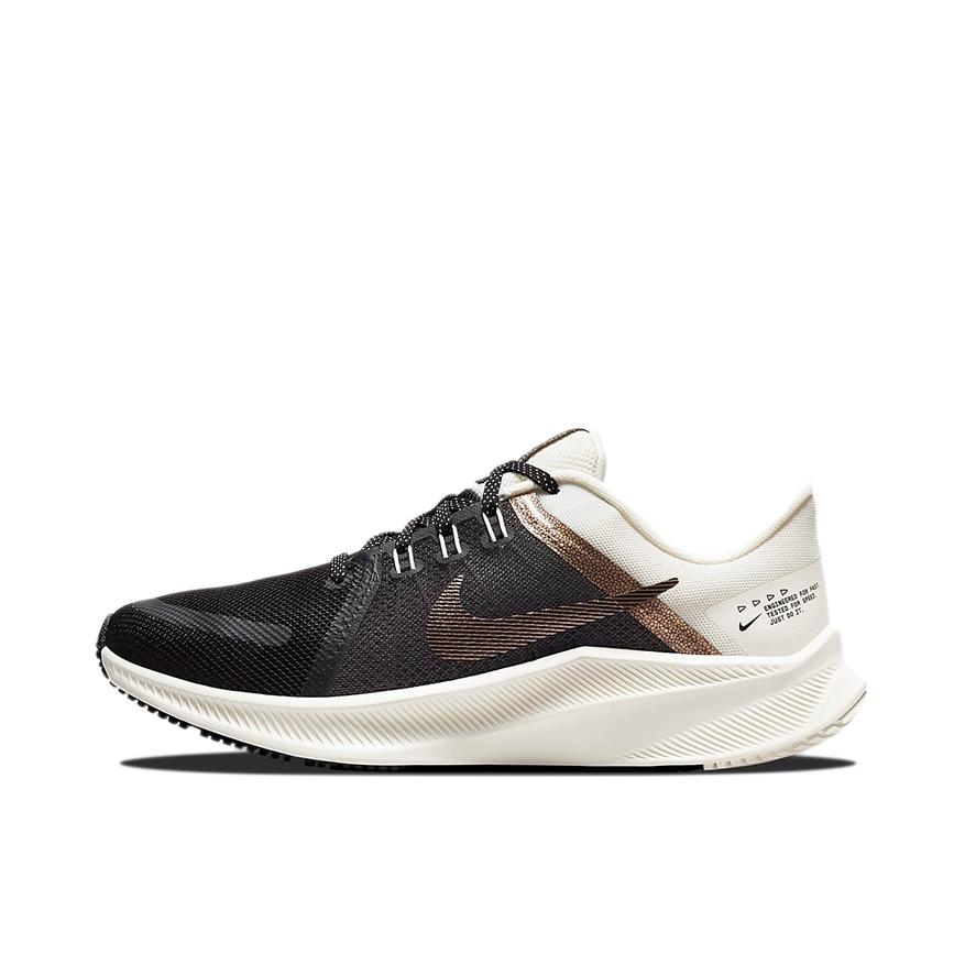 推荐商品：Nike Quest 4 跑鞋 轻便透气缓震耐磨舒适回弹复古织物包裹性耐力跑缓冲支撑 黑色/棕色