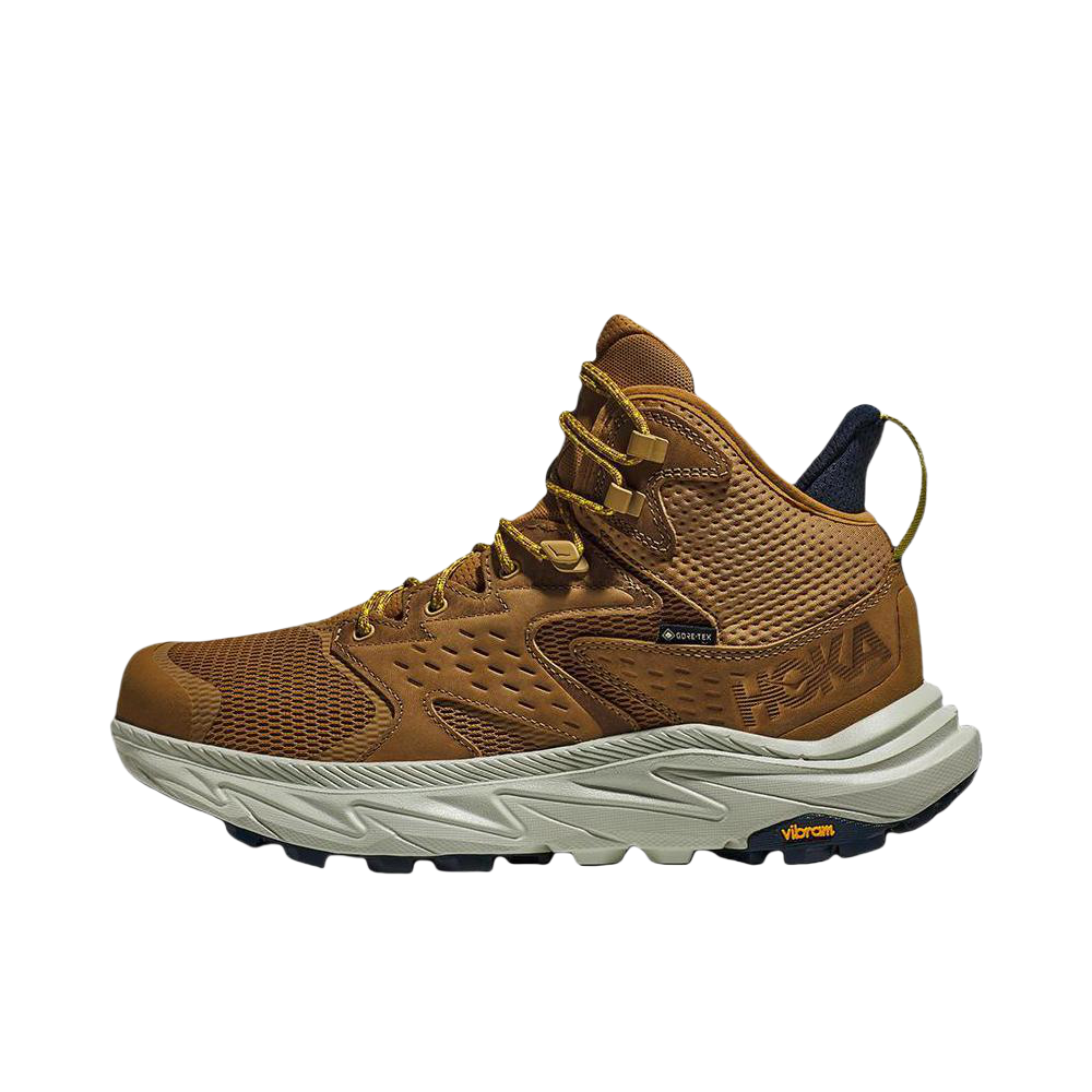 推荐商品：HOKA ONE ONE Anacapa 2 牛皮 增高 防滑耐磨 织物 合成革 防水 登山鞋 户外休闲鞋 中帮/蜜色/青瓷色