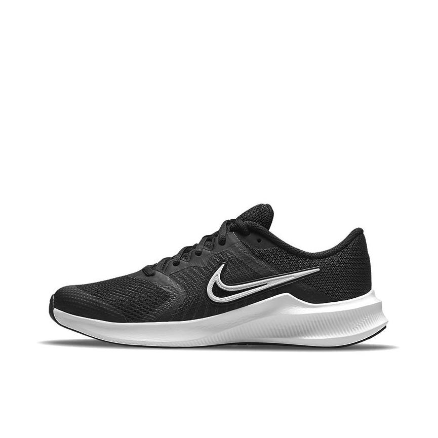 推荐商品：Nike Downshifter 11 跑鞋 网面透气休闲防滑缓震耐磨健身训练运动包裹性 GS/黑色/白色