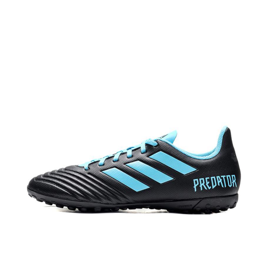 推荐商品：adidas Predator 19.4 TF 入门 胶质碎钉 人造草地 圆头 足球鞋 Black/Blue 黑色/蓝色