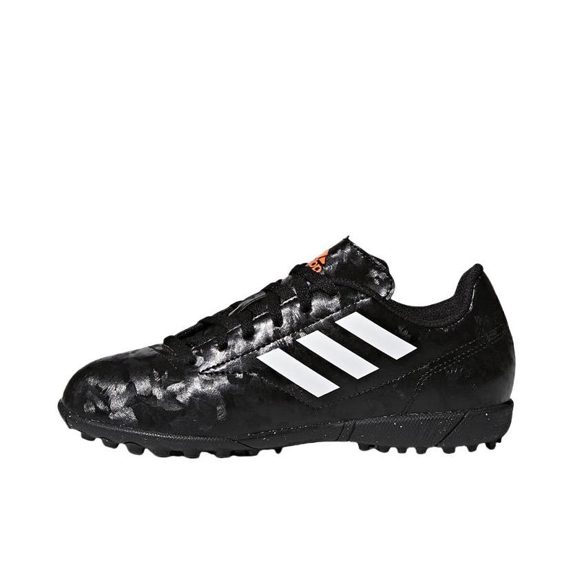 推荐商品：adidas Conquisto II TF 碎钉 人造草地 减震耐磨 足球鞋 Core Black/Cloud White/Solar Red 黑白