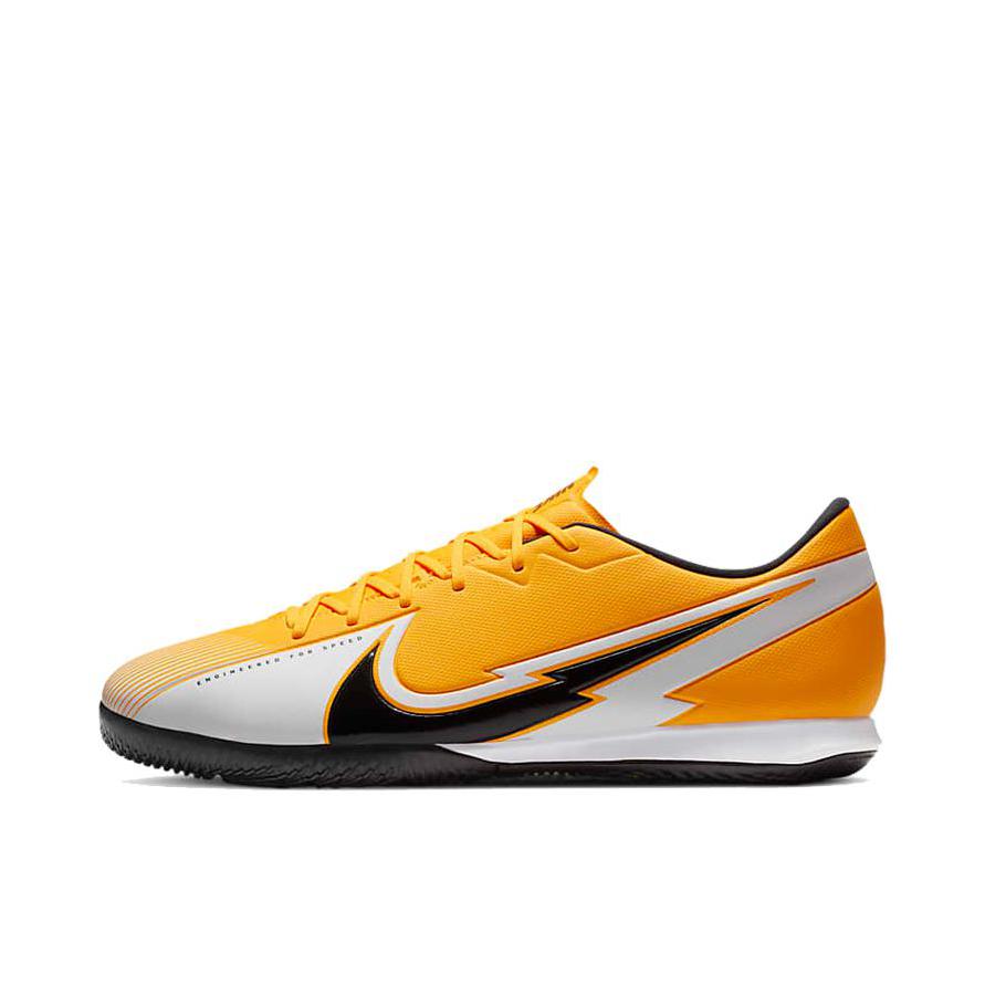 推荐商品：Nike Mercurial Vapor 13 Academy IC/IN 中端 平底 室内 防滑耐磨减震 足球鞋 黄色