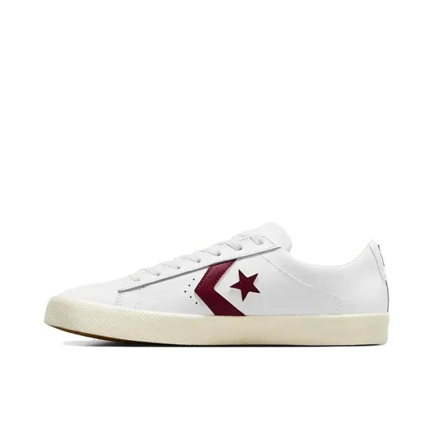 推荐商品：Converse/匡威 PL Vulc Pro 翻毛皮 防滑耐磨 舒适轻便 透气 时尚百搭 复古休闲 滑板鞋 白色/酒红色