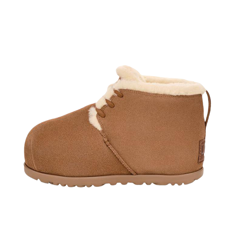 推荐商品：UGG Pumped Lace Up 经典胖头 平跟 圆头 短筒 系带 雪地靴 1158261 女款/栗色