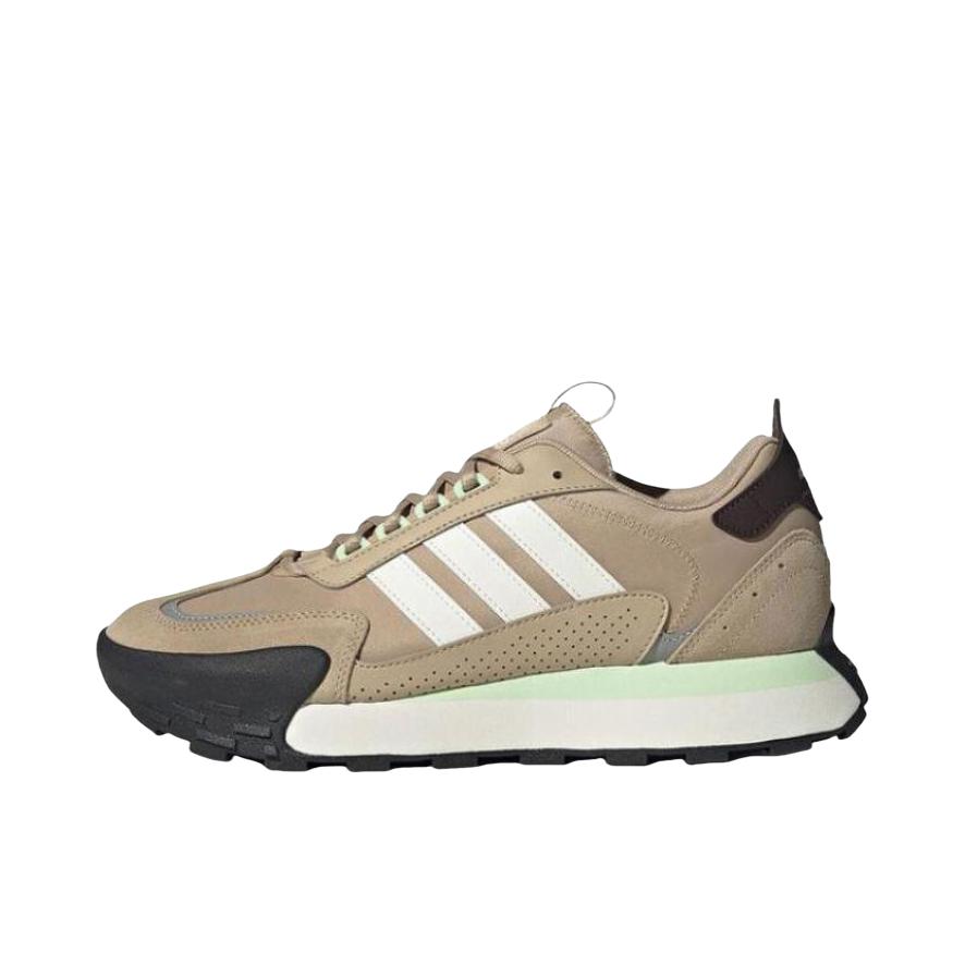 推荐商品：adidas neo Futro Mixr 运动休闲鞋 防滑耐磨轻便舒适增高厚底透气复古织物轻运动 棕色