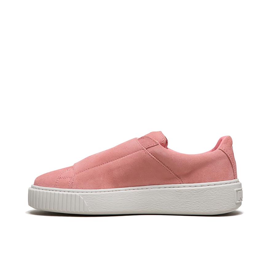 推荐商品：Puma/彪马 Basket Platform Strap 板鞋 防滑耐磨轻便透气舒适复古时尚简约 Pink/White 粉白