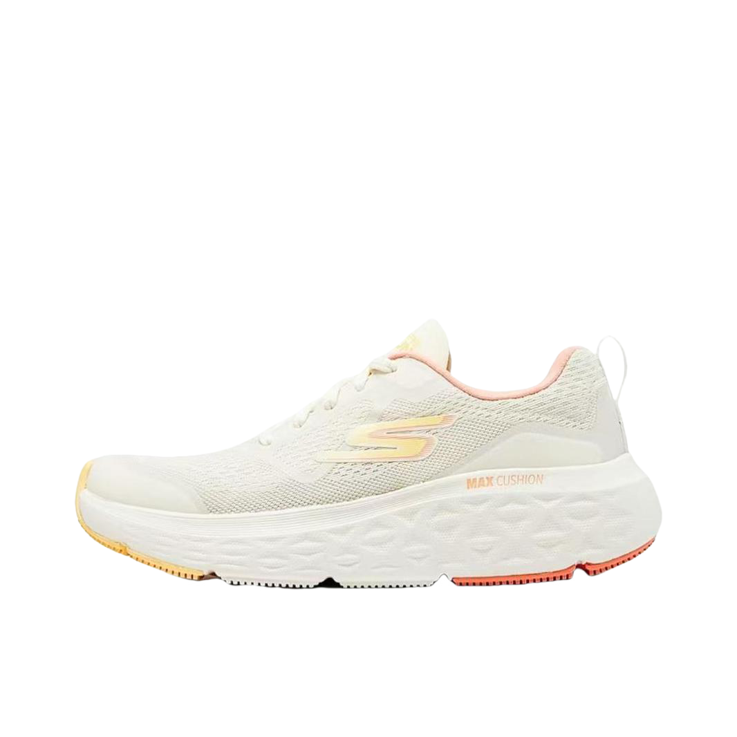 推荐商品：Skechers/斯凯奇 Max Cushioning Elite 防滑耐磨 缓震回弹 舒适轻便 网面透气 厚底 跑鞋 女款/自然色/粉色