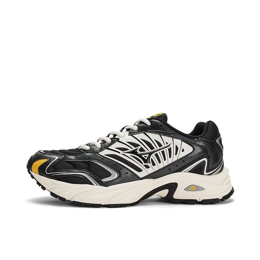 推荐商品：Mizuno/美津浓 FIYI 2K 缓震耐磨 网面透气 防滑 复古 织物 运动休闲鞋 黑色/白色/明黄