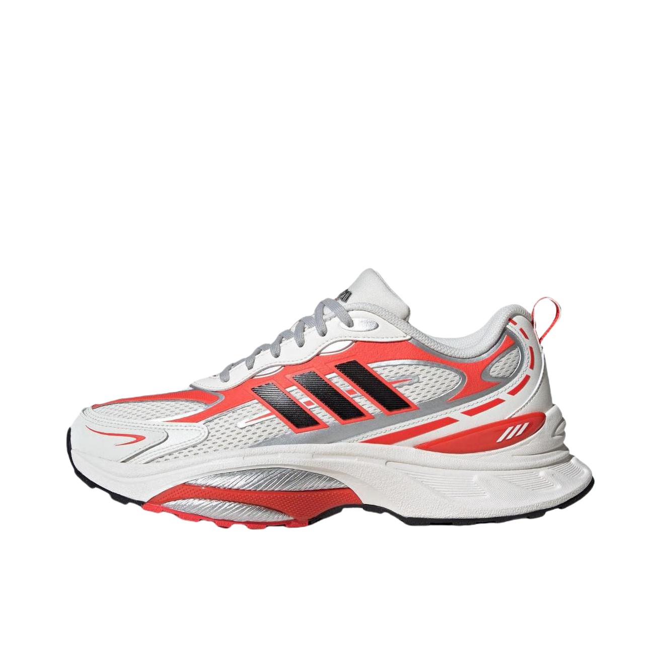 推荐商品：adidas MTS PRO 跑鞋 网面透气舒适缓震防滑耐磨轻便回弹织物防泼轻运动 亮白色/一号黑/浅红色