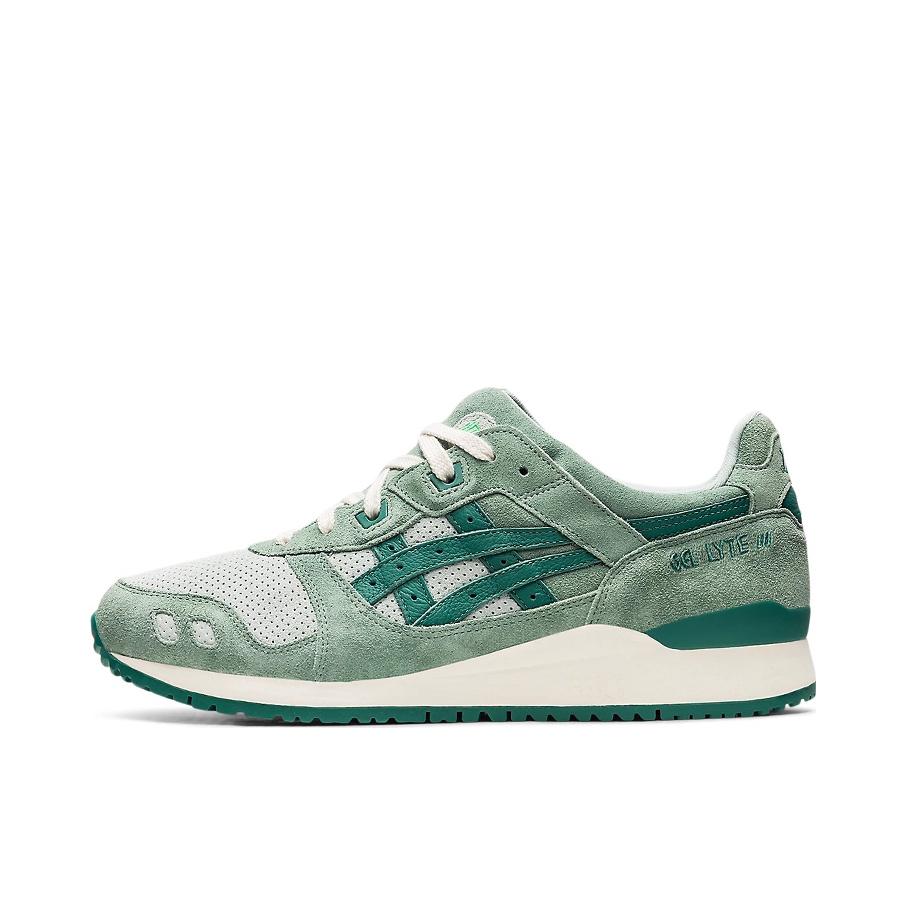 推荐商品：Asics/亚瑟士 Gel-Lyte 3 OG 减震回弹 耐磨防滑 舒适透气 合成革 缓震 复古 低帮 跑鞋 浅绿/深绿