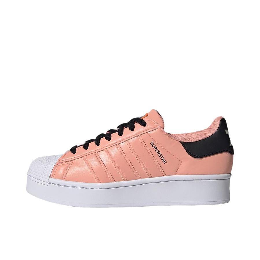 推荐商品：adidas Originals Superstar Bold 板鞋 贝壳头防滑耐磨舒适轻便百搭复古 女款/粉色/橙色