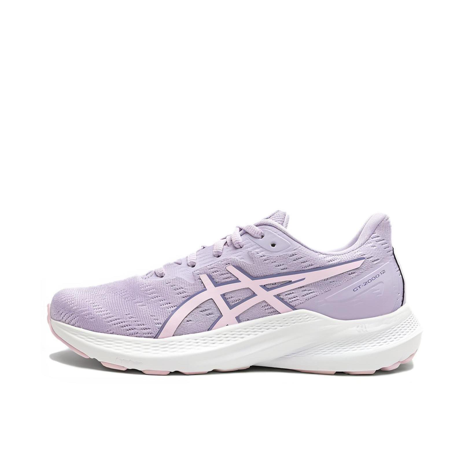 推荐商品：Asics/亚瑟士 GT-2000 12 跑鞋 足弓稳定支撑缓震回弹透气复古马拉松夜跑圆头 大童/浅紫色 