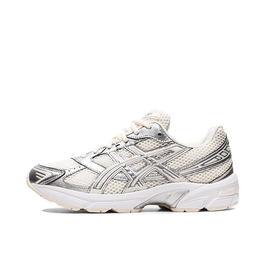 推荐商品：Asics/亚瑟士 Gel-1130 跑鞋 防滑耐磨缓震抓地织物网布透气复古马拉松短跑贴合圆头千禧风 米黄色/银色