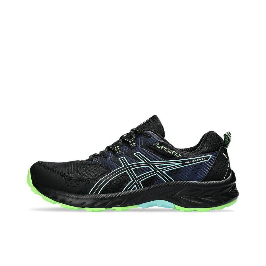 推荐商品：Asics/亚瑟士 Gel-Venture 9 跑鞋 防滑耐磨舒适支撑回弹减震透气排汗轻量百搭耐用越野防水耐穿 黑色/薄荷绿