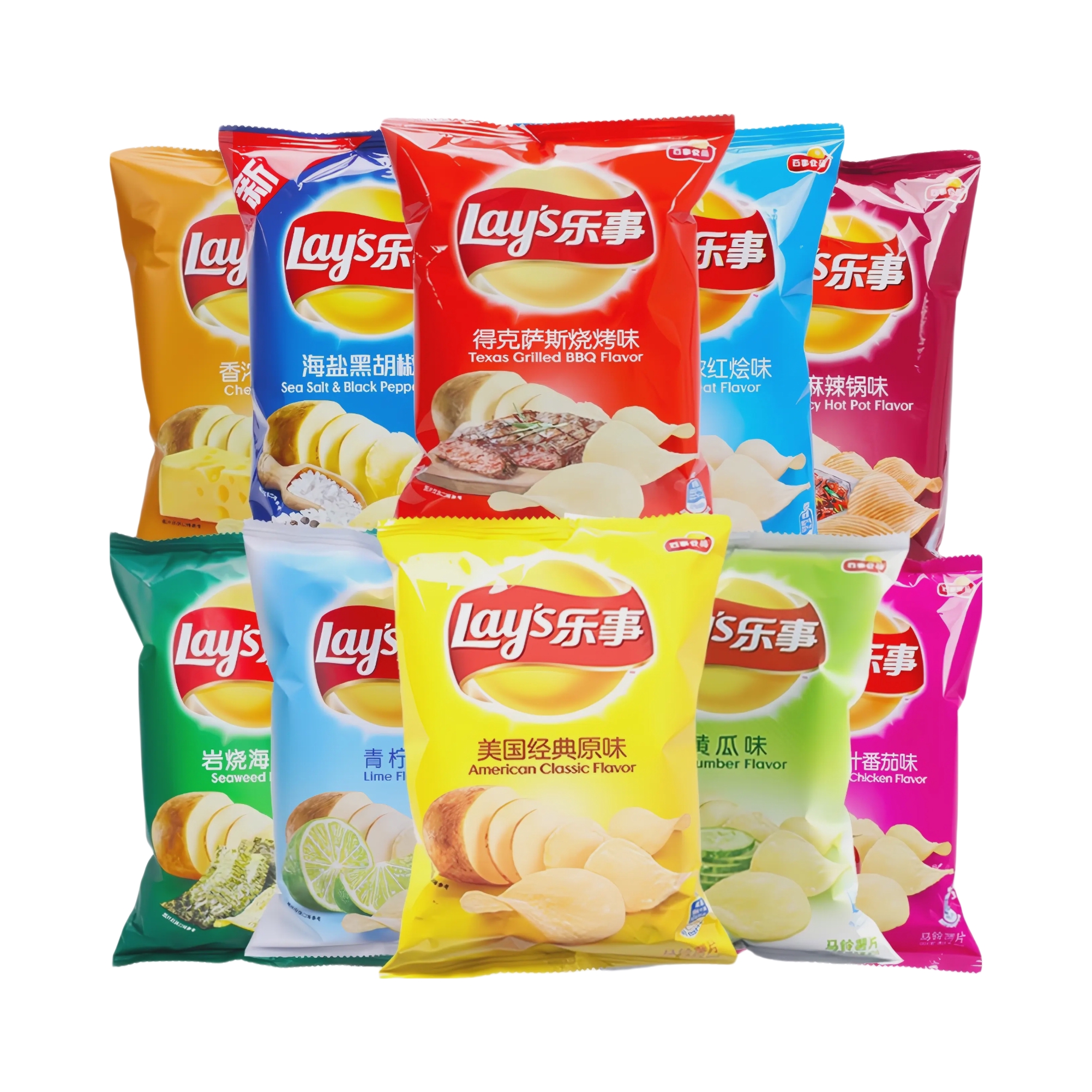 推荐商品：Lay's/乐事 40g/袋 原切薯片 多口味组合 解馋追剧聚会出游真脆