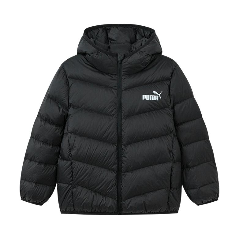 Puma/彪马童装 LightSportstyle系列快搭系列小火炉轻量拉链连帽鸭绒短款羽绒服 中大童 353424107201 黑