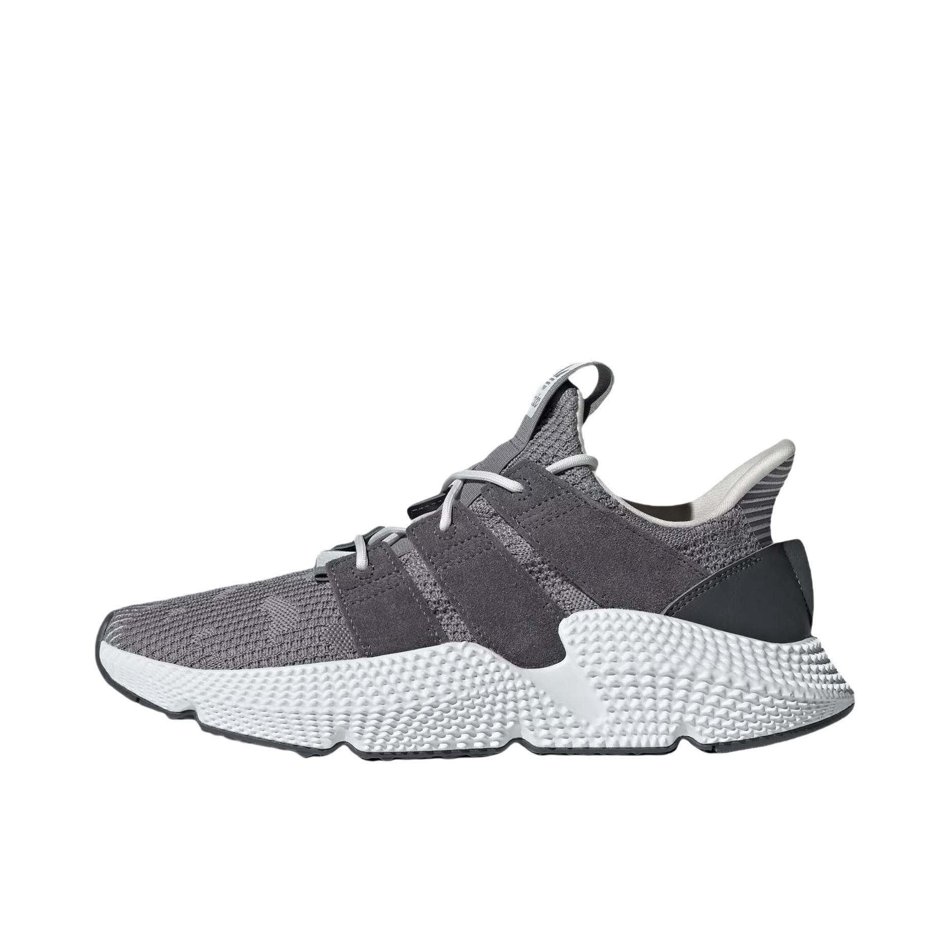 推荐商品：adidas  Prophere  舒适轻便 防滑耐磨 透气 复古简约 时尚潮流 运动休闲鞋 灰色/白色