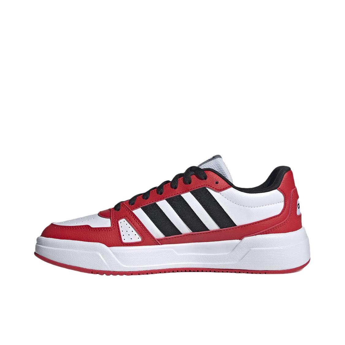 推荐商品：adidas LITE BALLER 板鞋 软弹防滑耐磨舒适透气复古织物合成革轻运动轻量化篮球风 白色/浅猩红/一号黑