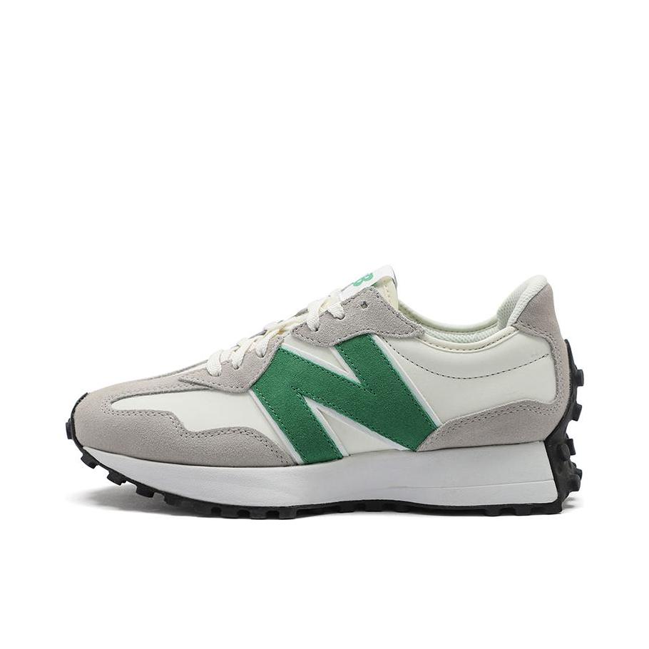 推荐商品：【IU同款】 New Balance 327 跑鞋 舒适复古防滑耐磨休闲透气减震拼接运动防水织物慢跑圆头 白灰绿