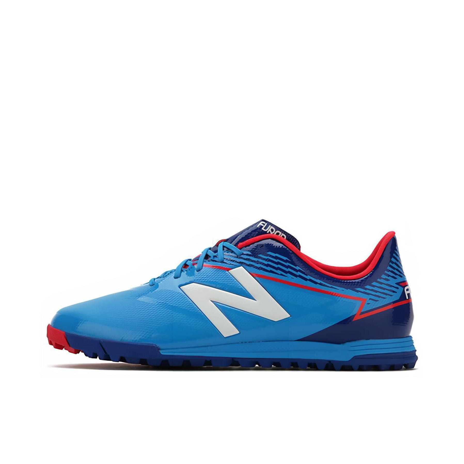 推荐商品：New Balance Furon 3.0 Dispatch TF 人造草坪 减震耐磨 胶质 短钉 圆头 足球鞋 海蓝色