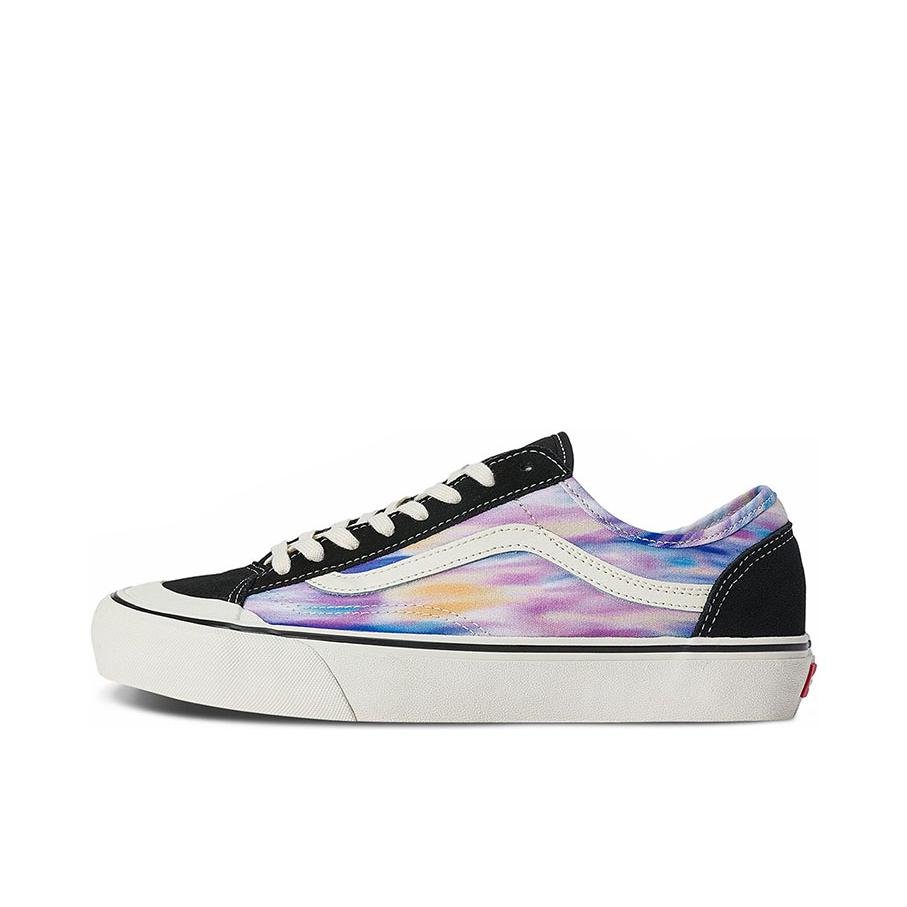 推荐商品：Vans/范斯 Style 36 滑板鞋 板鞋 舒适轻便防滑耐磨复古百搭帆布拼接防水运动 黑白/极光扎染