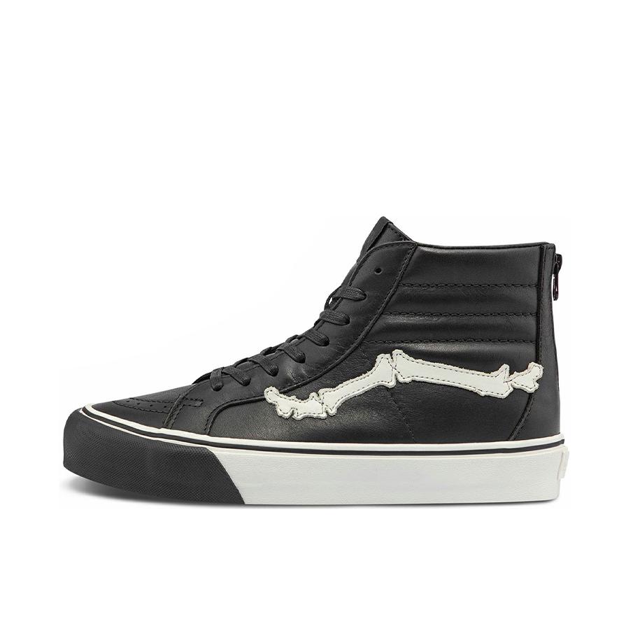 推荐商品：Vans/范斯 SK8-Hi 板鞋 潮流经典拼接复古街头厚底 Blends联名/黑色/白色/骨头