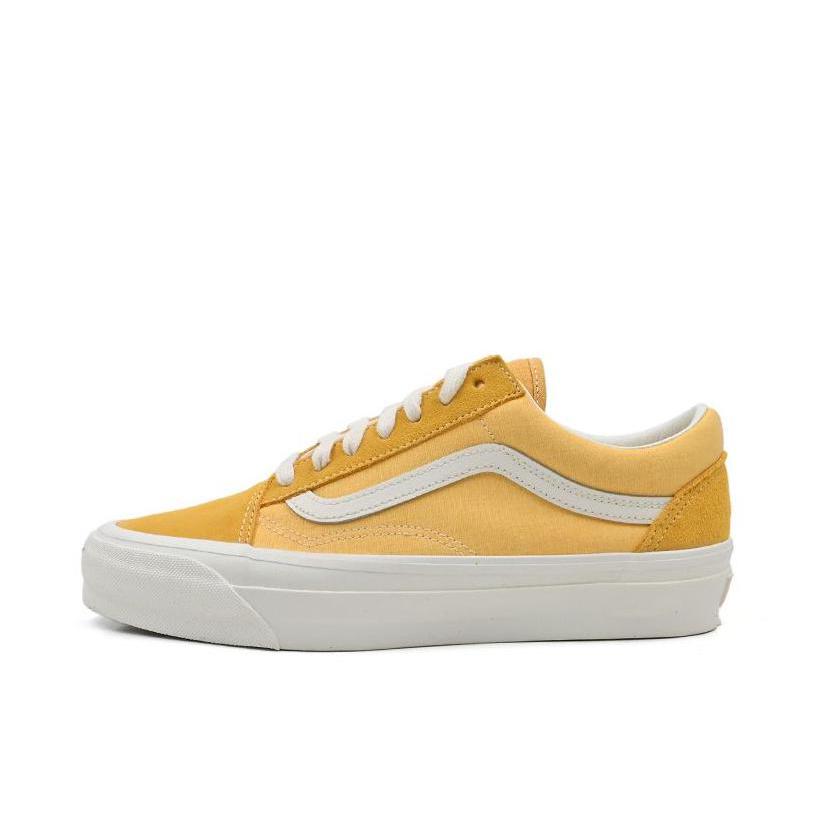 推荐商品：Vans/范斯 Old Skool 36 板鞋 简约复古时尚百搭防滑耐磨舒适减震轻便透气拼接贴合支撑 黄色