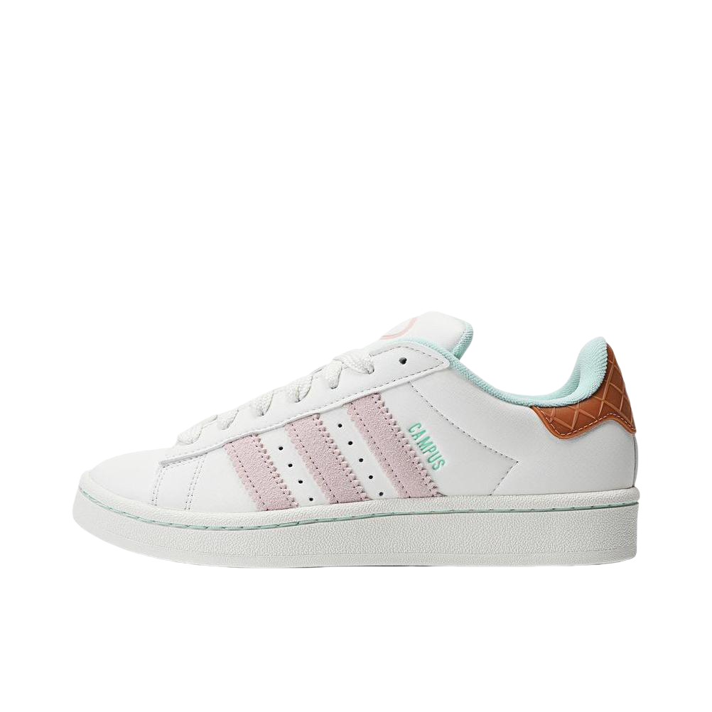 推荐商品：adidas Originals Campus 00s 板鞋 面包鞋 复古缓震透气轻便薄底贴合耐穿圆头包裹性平跟支撑 沙棕粉/汉玉白