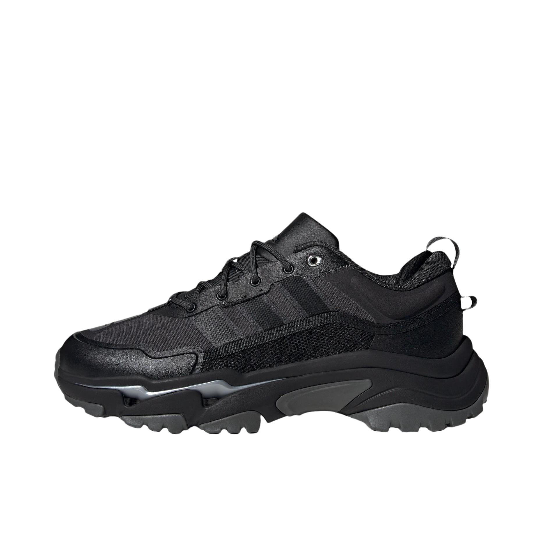 推荐商品：adidas Citywowlk 跑鞋 增高耐磨稳定缓震回弹织物轻运动越野风 常春藤绿/金属银/一号黑