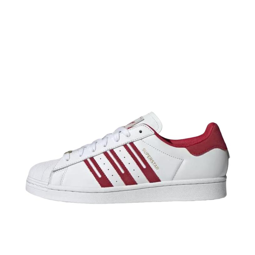 推荐商品：adidas originals Superstar Bonega 板鞋 贝壳头防滑耐磨舒适轻便百搭简约潮流 白色/红色