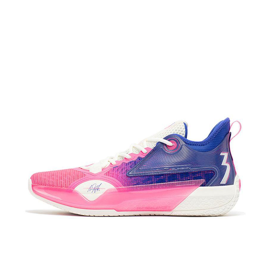 推荐商品：361° 禅5 减震回弹 防滑耐磨 网面透气 轻便 织物 抗冲击 实战运动 篮球鞋 白色/粉色