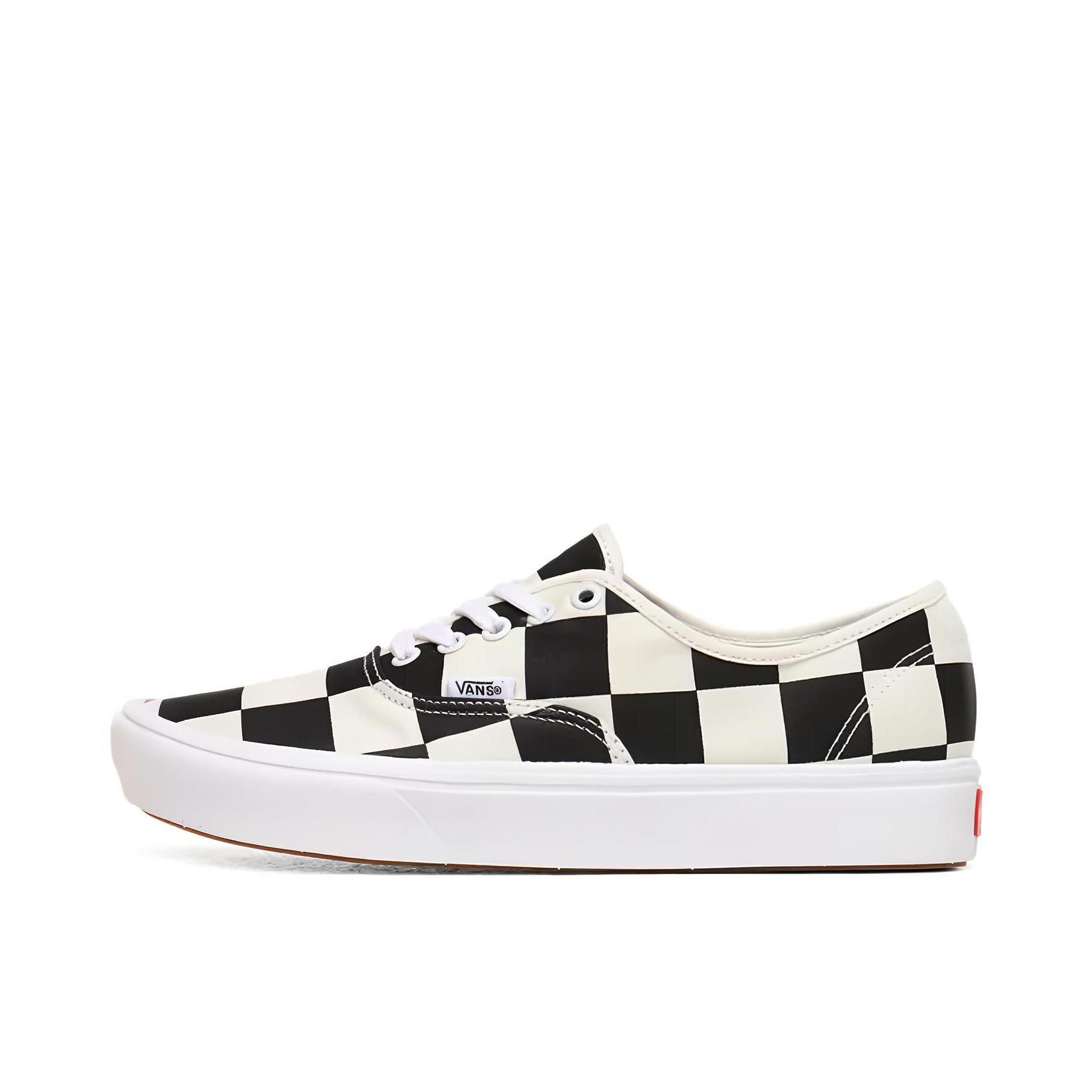 推荐商品：Vans/范斯 Authentic 潮流休闲 轻便舒适 防滑耐磨 百搭运动 复古 板鞋 ComfyCush/黑红/大格子